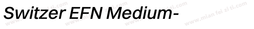 Switzer EFN Medium字体转换